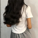 Summer Short Sleeve Lapel Top Women'S Solid V-Neck Pullovers Retro Sweet Shirts Hot Girl Crop Top Female Slim Versatile Tee