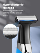 Kemei KM-1910 Waterproof Electric Shaver Eyebrow Trimmer USB Rechargeable Razor Men's Beard Trimmer Shaving Machine for Men