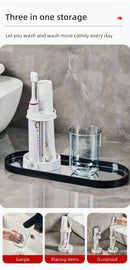 Suporte para escova de dentes com tampa de poeira,