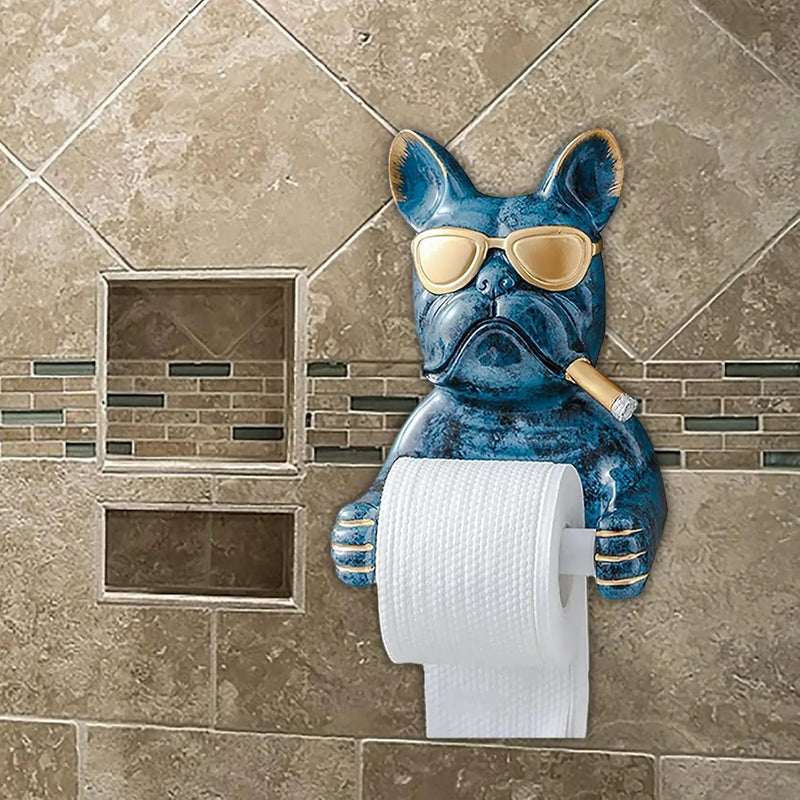 Sleek Dog Sculpture Paper Towel Holder for Modern Home Decor