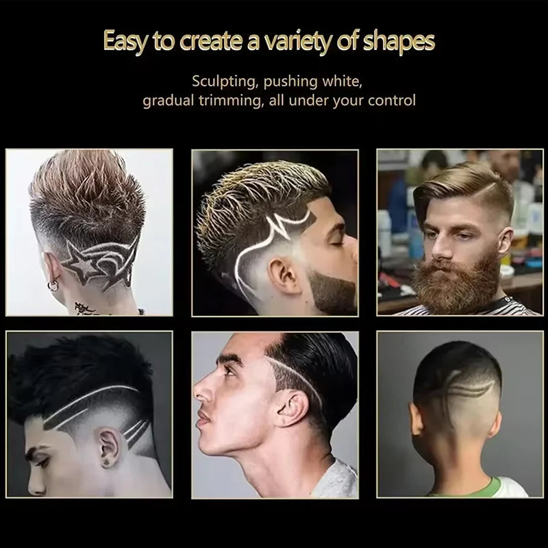 Kemei Professional Hair Clipper Electric Barber Clipper USB Rechargeable Hair Trimmer for Men  LCD Display Haircut Set KM-PG1990