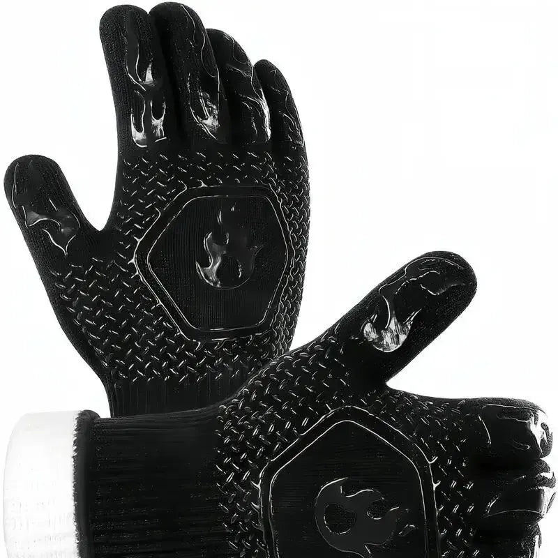 1pc High Temperature Protective Gloves, Resistant To High Temperature Of 800 Degrees, Silicone Barbecue Oven Microwave