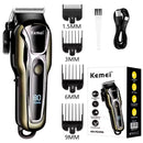 Kemei Professional Hair Clipper Electric Barber Clipper USB Rechargeable Hair Trimmer for Men  LCD Display Haircut Set KM-PG1990