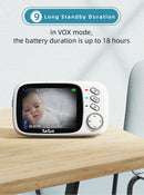 TakTark 3.2 Inch Wireless Video Baby Monitor With Lullabies Auto Night Vision Two Way Intercom Temperature Monitoring Babysitter