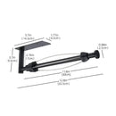 Stainless Steel Paper Towel Holder Punch-free Bathroom Toilet Paper Holder Storage Rack Kitchen Organizer Adhesive Wall Mount