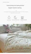 Pure Cotton Summer Cooling Duvet Four-Piece Set Lace Soybean Fiber Airable Cover