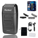 Kemei Rechargeable Cordless Shaver for Men Twin Blade Reciprocating Beard Razor Face Care Multifunction Strong Trimmer KM-1102