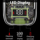 kemei km-TX7 Waterproof LCD Digital Display Razor USB Charging Camouflage Transparent Body Electric Shaver For Man