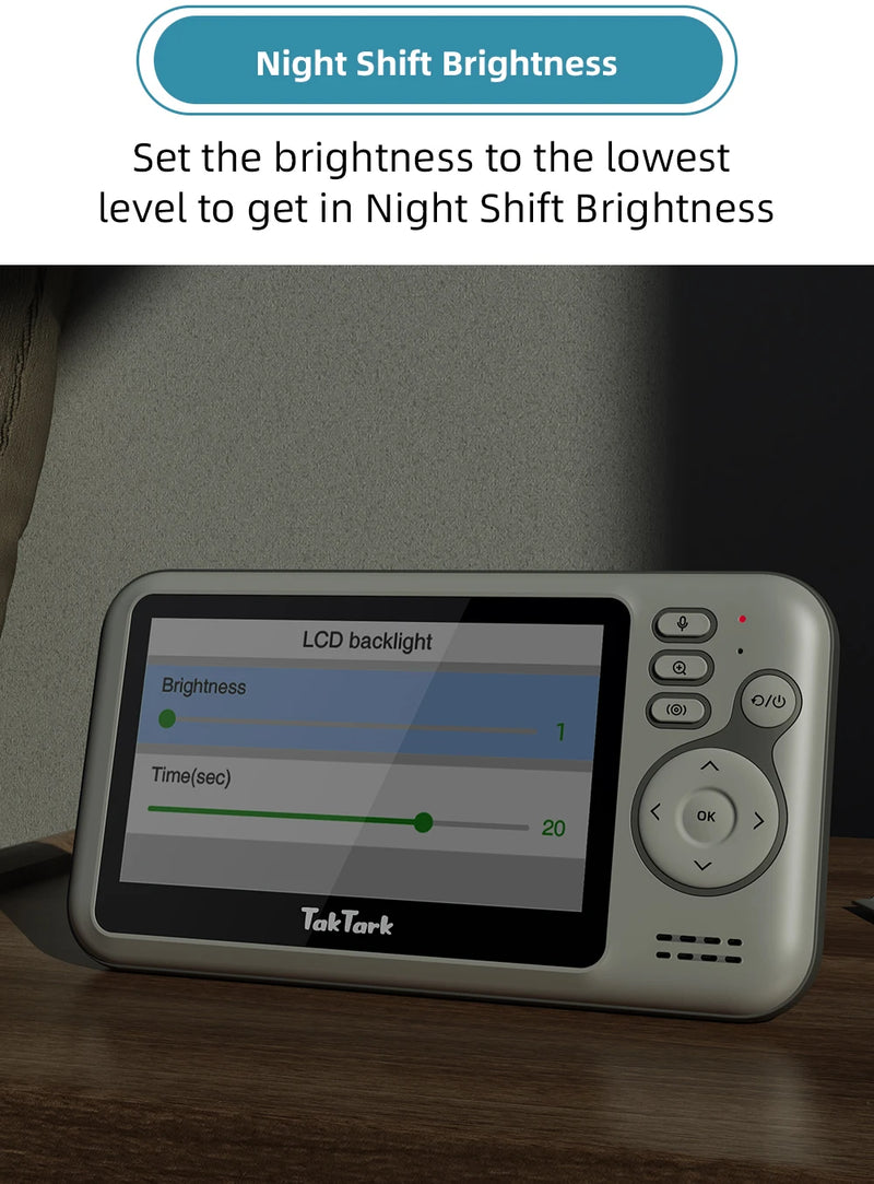 4.3 Inch Video Baby Monitor With Digital Zoom Surveillance Camera Auto Night Vision Two Way Intercom Babysitter Security Nanny