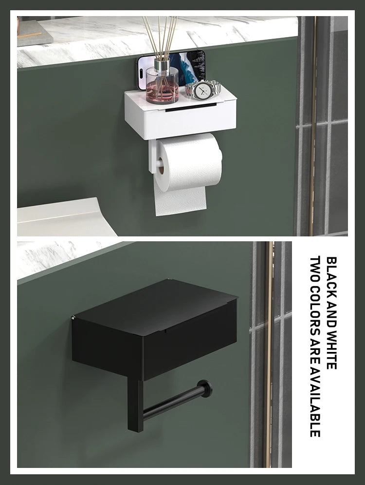 Tissue holder, non perforated toilet paper holder, bathroom privacy tissue box, roll paper holder, wet wipe box