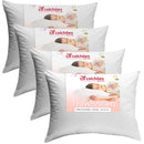 4 Kit Anti-Allergic Pillow Percal 180 Yarn Ecoplist Silicone Fiber Soft Washable 50x70x14cm - BF Mattrests