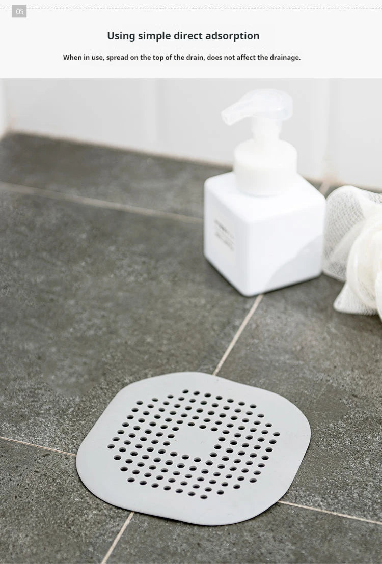 Esgoto com ventosa, tapete de drenagem de piso, cozinha, banheiro, filtro de cabelo antientupimento