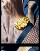 POSHI Men's Watch Date Week Fashion Watch Men Original Waterproof Non-mechanical Luminous Dual Calendar Quartz Wristwatch