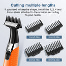 Kemei KM-1910 Waterproof Electric Shaver Eyebrow Trimmer USB Rechargeable Razor Men's Beard Trimmer Shaving Machine for Men