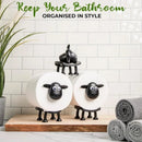 1pcs Sheep Toilet Roll Holder - Funny Toilet Paper Holder Free Standing Bathroom Set - 3D Printed Black Sheep Loo Roll Holder
