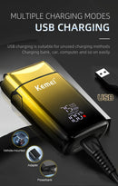 Kemei TX10 Electric Shaver Hair Rechargeable Facial & Beard Foil Razor For Men Bald Head Shaving For Men Machine Barber