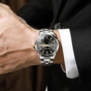 High-grade waterproof luminous new men's watch steel belt quartz watch live burst male wristwatch men watch