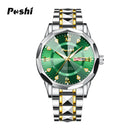 POSHI Men's Watch Date Week Fashion Watch Men Original Waterproof Non-mechanical Luminous Dual Calendar Quartz Wristwatch