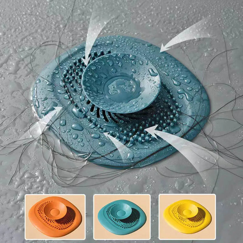 Silicone Anti-blocking Bathtub Stopper for Bathroom Floor Drain Shower Sink Kitchen Household Strainer Tools