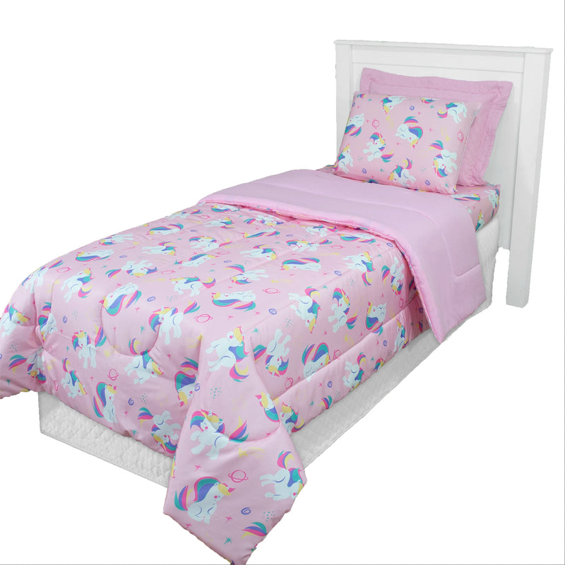 Single Duvet Double Face Single Printed 01 Piece Unicorn