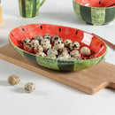 Watermelon Ceramic Plate Home Ramen Bowl Cute Hand-painted Tableware Kitchen Accessories Underglaze Color Fruit Vegetable Plates