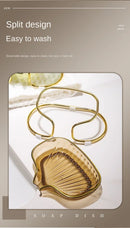 Bathroom Soap Dish Light Luxury Toilet Shower Soap Holder with Drain Water Soap Storage Case Tray Container Bathroom Gadgets