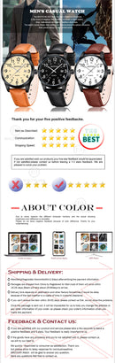 MAOYUAN 2025 New Top Men's Watch Calendar Sports Leisure Fashion Style Brown Black Leather Waterproof Quartz Watch