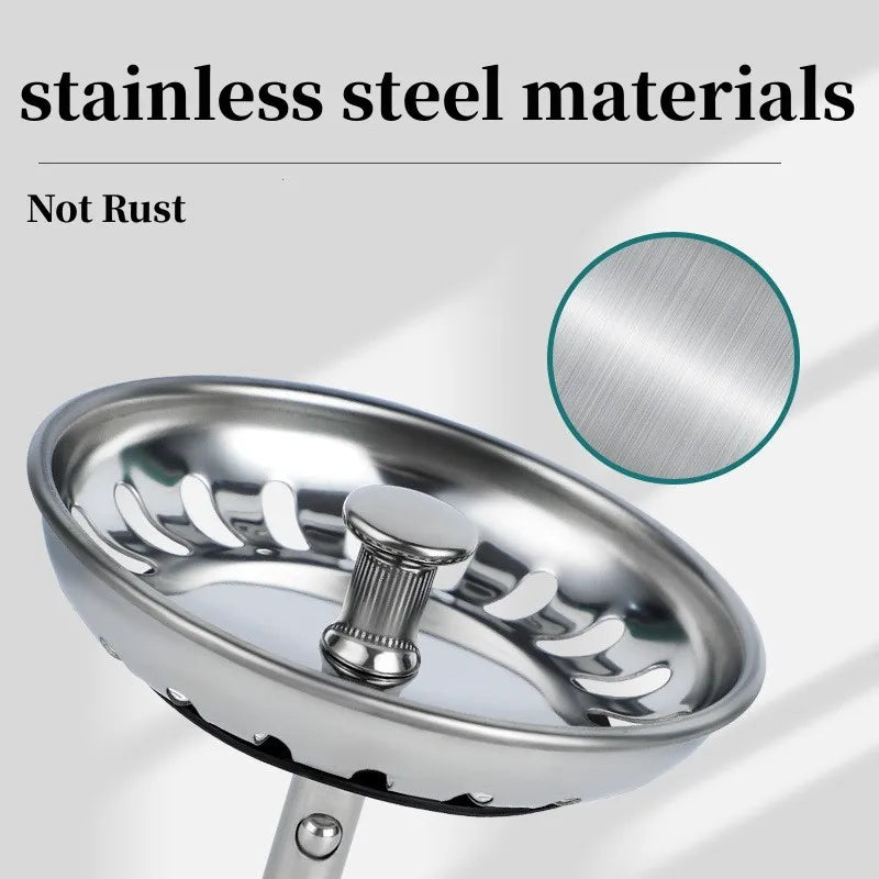 Kitchen Sink Sewer Strainer Basin Drain Stopper Stainless Steel Sink Waste Plug Filter Anti-clog Floor Drain Kitchen Accessories