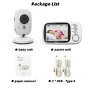 TakTark 3.2 Inch Wireless Video Baby Monitor With Lullabies Auto Night Vision Two Way Intercom Temperature Monitoring Babysitter