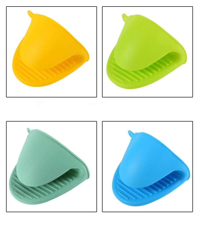 1PC Thick Silicone Oven Gloves Heat Resistant Anti-Scald Gloves for Cooking Pinch Grips Pot Holder Silicone Kitchen Accessories