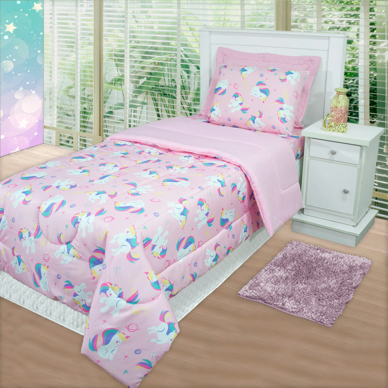Single Duvet Double Face Single Printed 01 Piece Unicorn