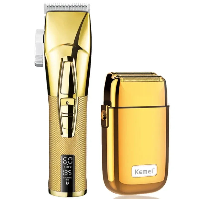 Kemei Tx1 Full Metal Electric Shaver for Men Hair Beard Electric Razor Bald Head Shaving Machine Finishing Fades Rechargeable