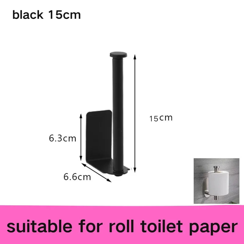 No Punching Toilet Paper Holder Self Adhesive Toilet Roll Paper Holders Bathroom Kitchen Paper Roll Holder Bath Towel Holder