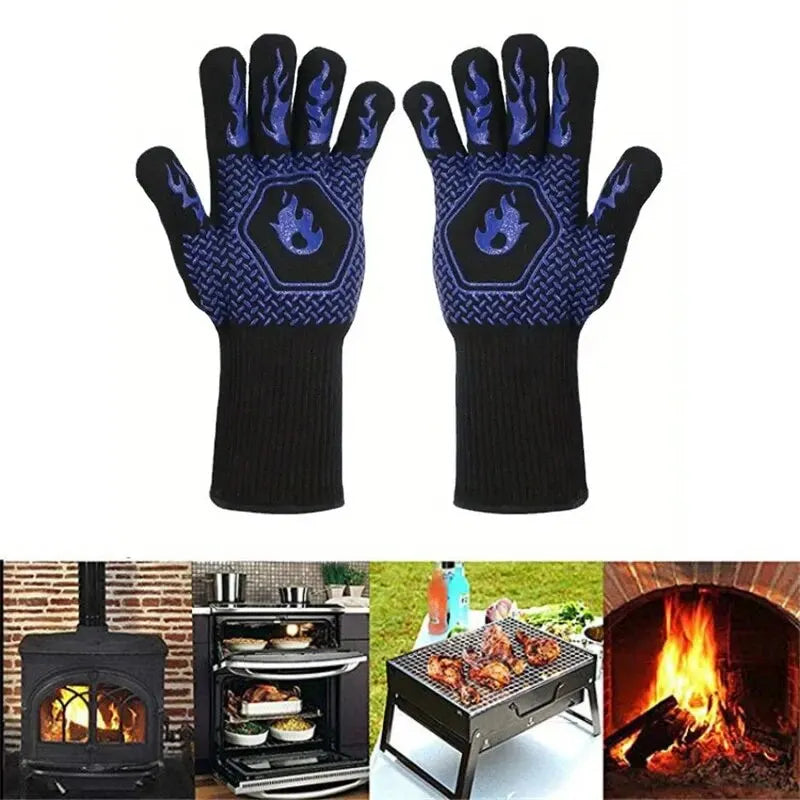1pc High Temperature Protective Gloves, Resistant To High Temperature Of 800 Degrees, Silicone Barbecue Oven Microwave