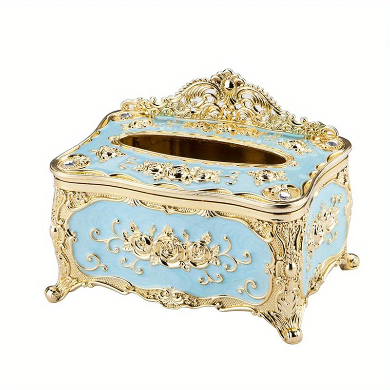 European Style Tissue box, High-end Hotel Restaurant Napkin Extraction Box, Living Room Desktop Paper Extraction Storage Box