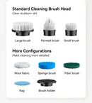 Electric Cleaning Brush Cordless Handheld Shower Scrubber Spin Cleaner Multifunctional Cleaner with 7PCS Heads Bathroom Kitchen