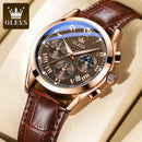 OLEVS 2871 Multifunctional Men's Watches Stainless steel Luminous Waterproof Luxury Men Wristwatch Business Watch Man