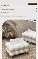 Cloud Design Tissue Boxes Storage Napkin Holder Paper Case Organizer Ornament Craft Desktop Tissue Holder Kitchen Tissue Box