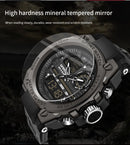 SANDA Men Sports Quartz Watches Dual Display LED Electronic Digital Wristwatches Waterproof Military Watch Relogios Masculino