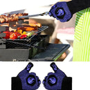 1pc High Temperature Protective Gloves, Resistant To High Temperature Of 800 Degrees, Silicone Barbecue Oven Microwave