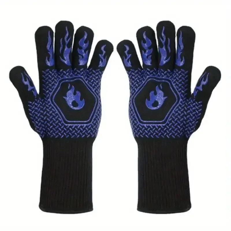 1pc High Temperature Protective Gloves, Resistant To High Temperature Of 800 Degrees, Silicone Barbecue Oven Microwave