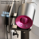 Suporte de secador de cabelo de parede compatível com organizador de metal com almofada antiderrapante, organizador de acessórios para prateleiras de banheiro de quarto