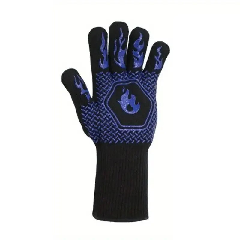 1pc High Temperature Protective Gloves, Resistant To High Temperature Of 800 Degrees, Silicone Barbecue Oven Microwave