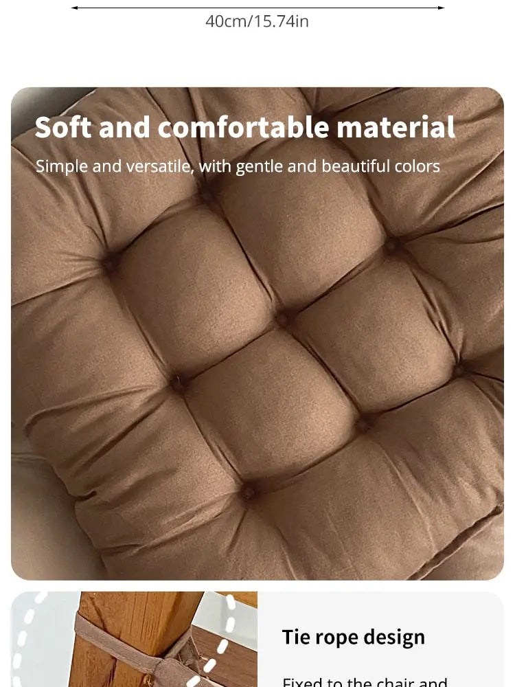 Linen Cushion Pearl Cotton Square Stool Backrest Pillow Home Office Computer Chair Protective Mat Seat Pad Buttocks Chair Mat