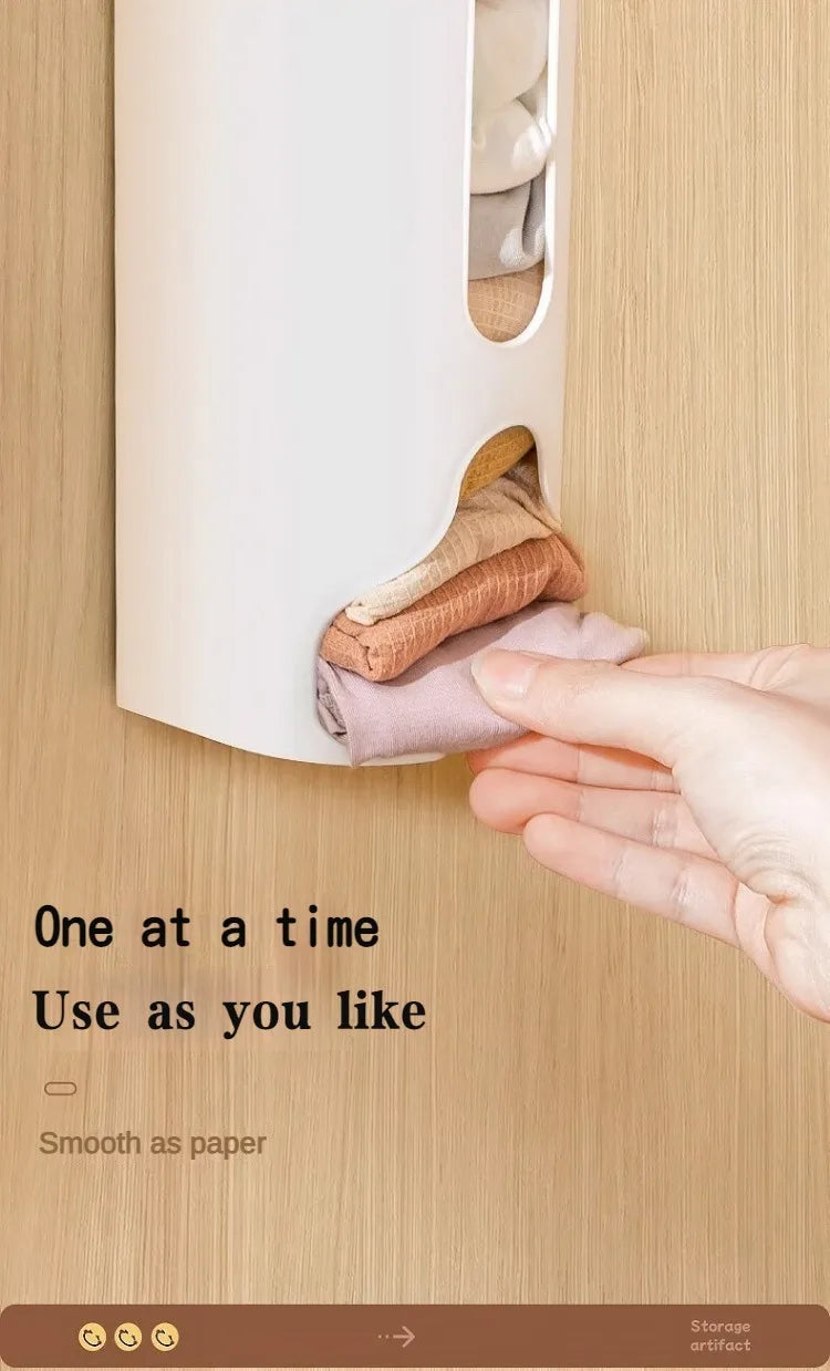 Kitchen Plastic Bag Holder Organizer Wall Hanging Garbage Bag Storage Box Bathroom Trash Bag Bucket Dispenser Kitchen Accessory