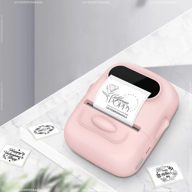 Mini Label Printer Marklife P50 Portable Thermal Printer Self Adheisve Sticker Machine Bluetooth Wireless Label Maker No Ink