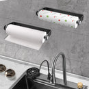 Under Cabinet Paper Towel Holder Plastic Wrap Storage Holder Wall Mounted Paper Towel Holder for Kitchen or Bathroom
