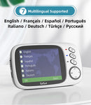 TakTark 3.2 Inch Wireless Video Baby Monitor With Lullabies Auto Night Vision Two Way Intercom Temperature Monitoring Babysitter