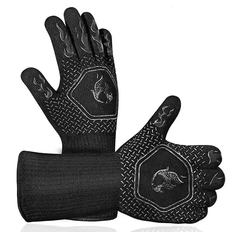 1pc High Temperature Protective Gloves, Resistant To High Temperature Of 800 Degrees, Silicone Barbecue Oven Microwave