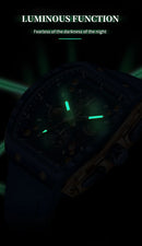 LIGE Man Watch Fashion Luxury Waterproof Silicone Strap Quartz Men's Watches Luminous Sports Auto Date Chronograph Simple Clocks